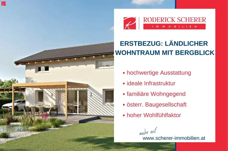 ERSTBEZUG: Modernes Haus mit attraktivem Bergblick