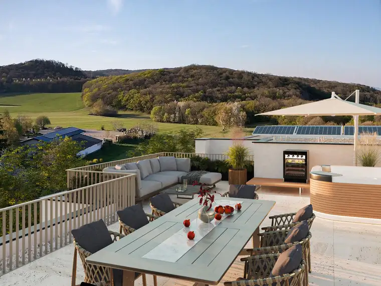 Stilvolle Dachgeschoßwohnung mit Terrasse und Dachterrasse