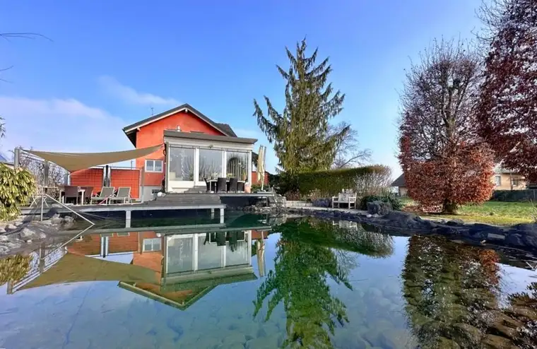 Idyllische Ruheoase – Haus mit Schwimmteich undgroßzügigem Grundstück in Hard!