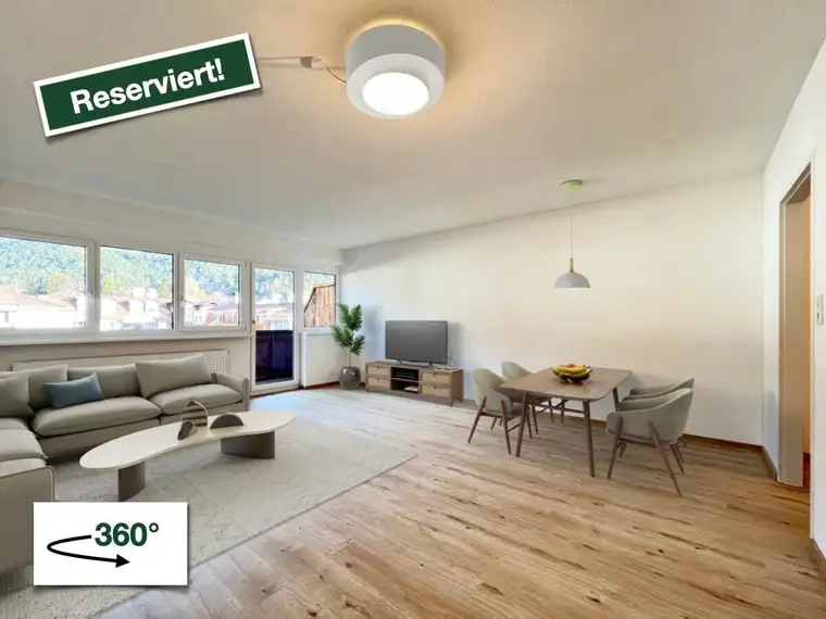 Reserviert! - Wohnen mit Ausblick: 2-Zimmer-Dachgeschosswohnung in Top-Lage von Telfs