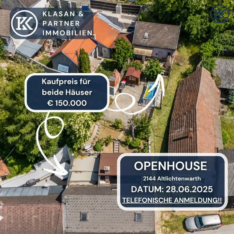 OPEN HOUSE am 28.06.2025 -bitte um telefonische AnmeldungDoppelte Freiheit mit Ausbaupotenzial