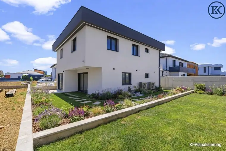 Neubau-Einfamilienhaus in Unterbrunn – Smart Living mit Garten, nahe Wien