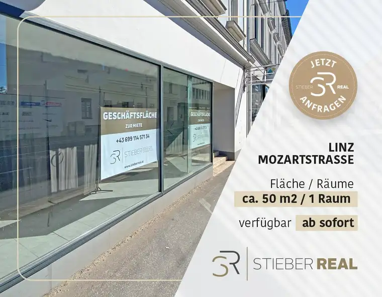 IHRE BÜHNE! Schaufenster frei in der Linzer Mozartstrasse.