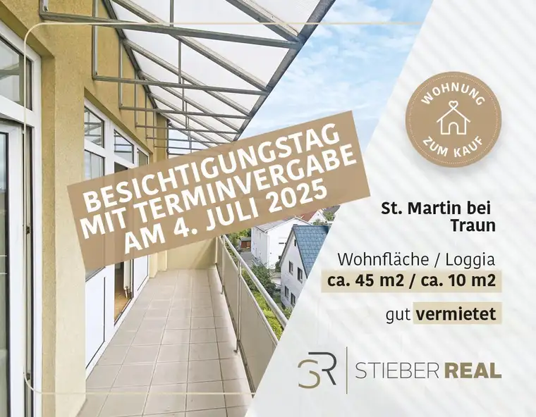 ANLEGER AUFGEPASST! – GUT VERMIETETE WOHNUNG MIT LOGGIA