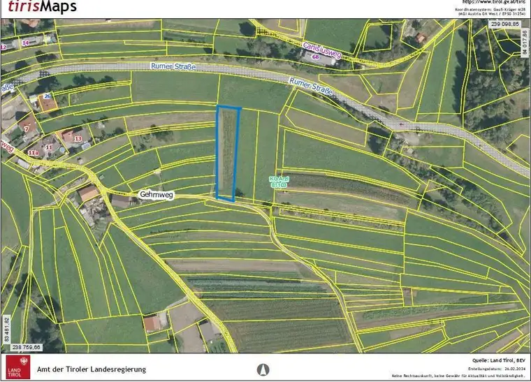 Schönes landwirtschaftliches Grundstück in Arzl