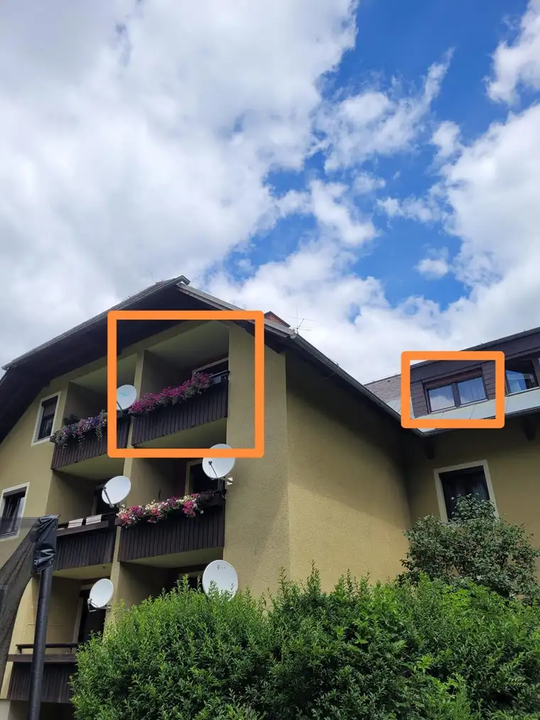 2-Zimmer Dachwohnung mit Loggia und Garten
