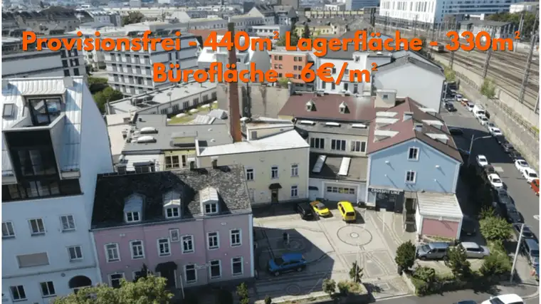 Toplage Linz: 770 m² Gewerbeimmobilie – Büro &amp; Lager kombiniert – 6 €/m²