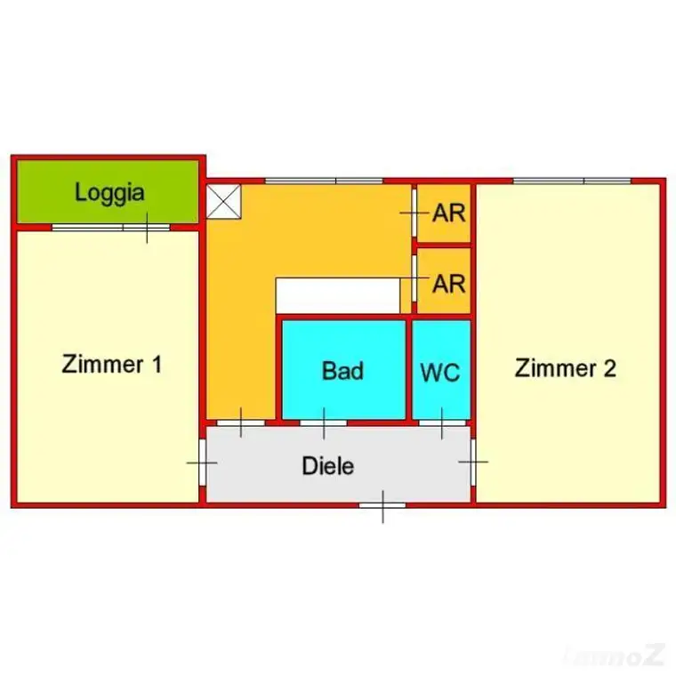 Provisionsfrei: traumhafte 2-Zimmerwohnung mit Loggia in perfekter UNI-Lage - Merangasse