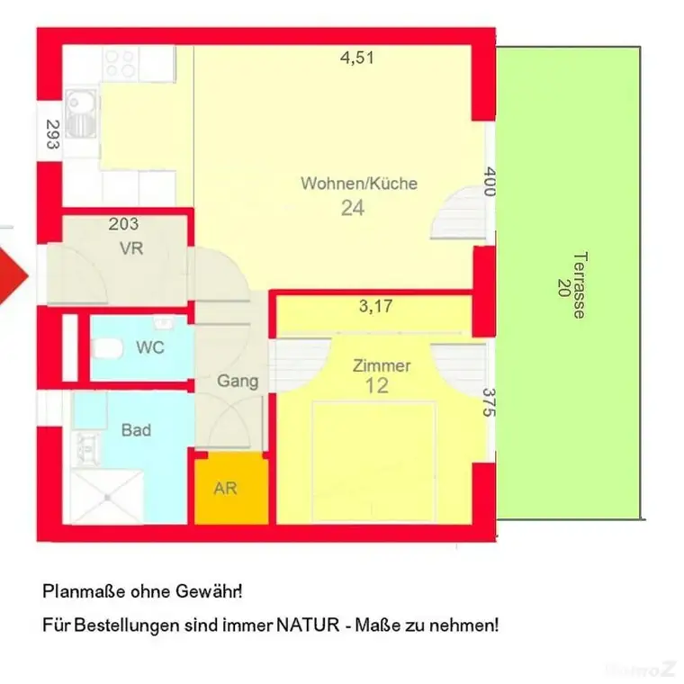 Provisionsfreier Erstbezug - 2-Zimmer Terrassen - Wohnung
