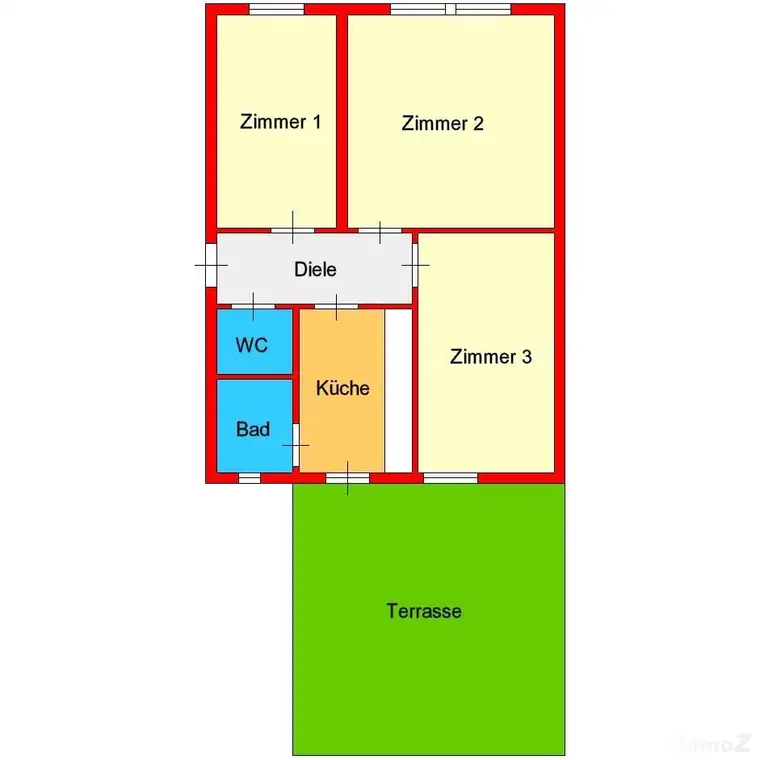 Zentrale 3-Zimmer-Altbauwohnung mit großer Terrasse zwischen Dietrichsteinplatz und TU!