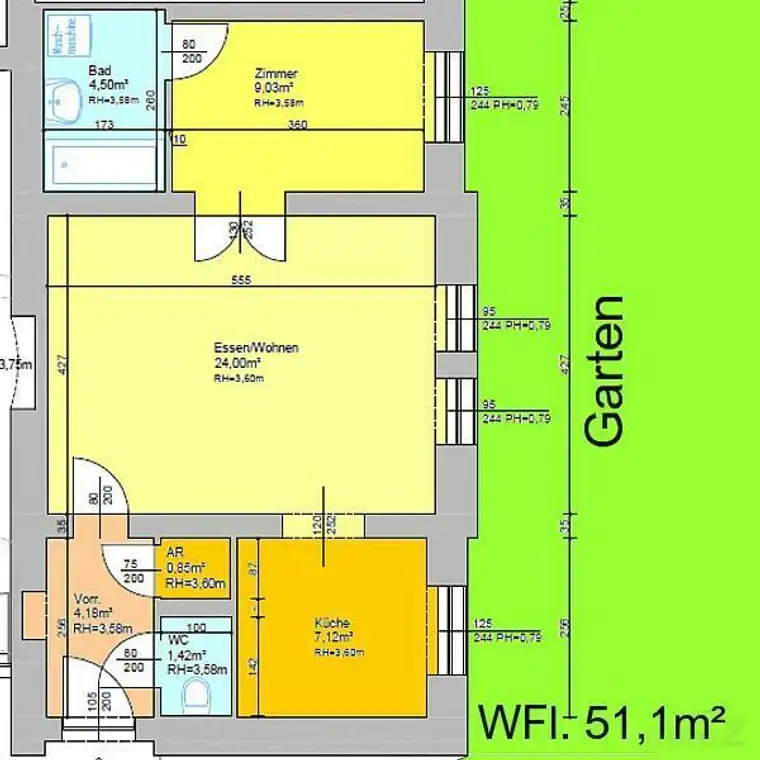 Gepflegte Altbauwohnung mit eigenem Garten bei UNI/Geidorfplatz
