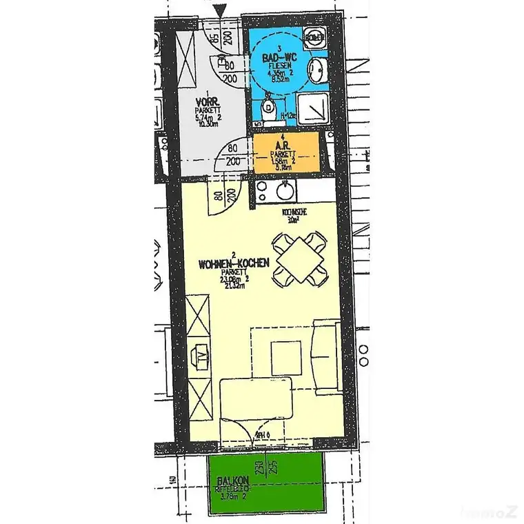 Perfektes Innenstadtapartment mit Balkon in zurückversetzter Lage zwischen Jakominiplatz und Dietrichsteinplatz!