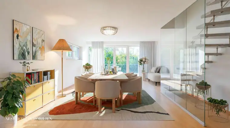 LINZ / GRÜNDBERG: Außergewöhnliche Garten-Maisonette mit Pool