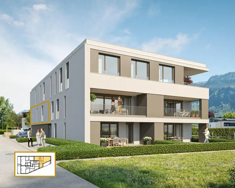 Wohnanlage in Altach | 3-Zimmerwohnung mit Terrasse - Top 06