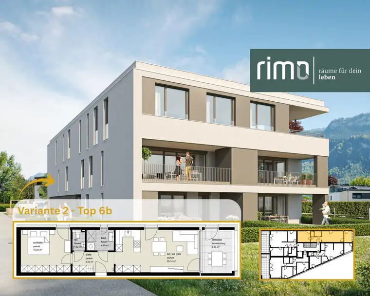 2-Zimmerwohnung mit Terrasse - Top 06b - V.2