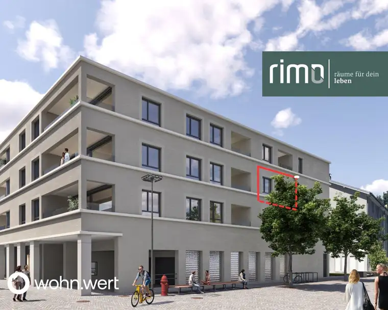 1,5-Zimmerwohnung am Jahnplatz inmitten von Feldkirch - Erstbezug - zu mieten - Top A2.2