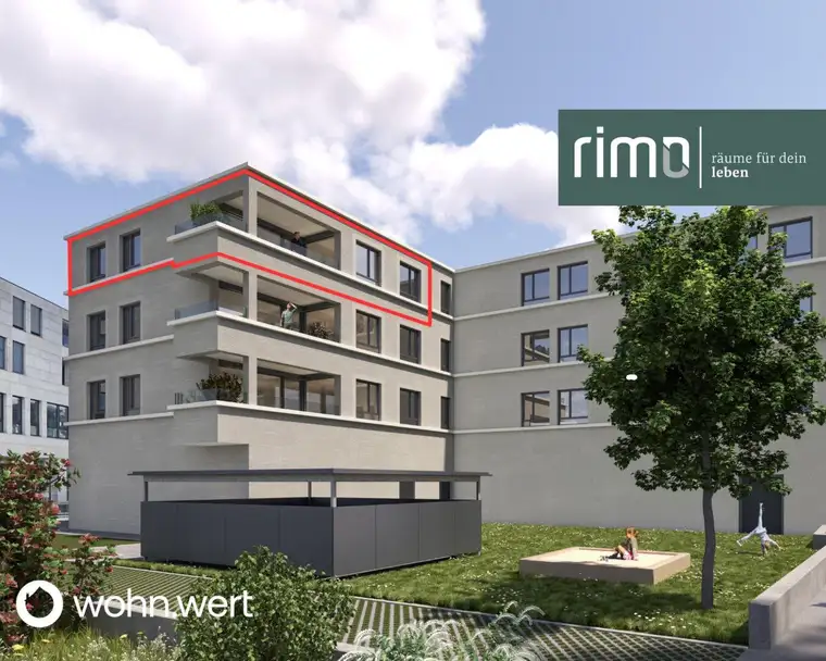 4-Zimmer-Dachgeschoßwohnung am Jahnplatz inmitten von Feldkirch - Erstbezug - zu mieten - Top A3.1