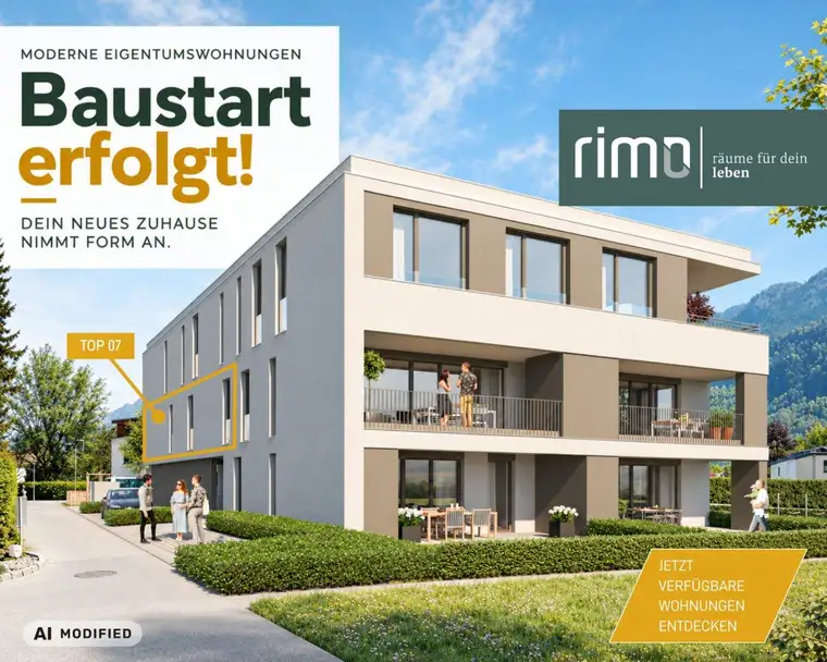 2-Zimmerwohnung mit Terrasse - Top 07