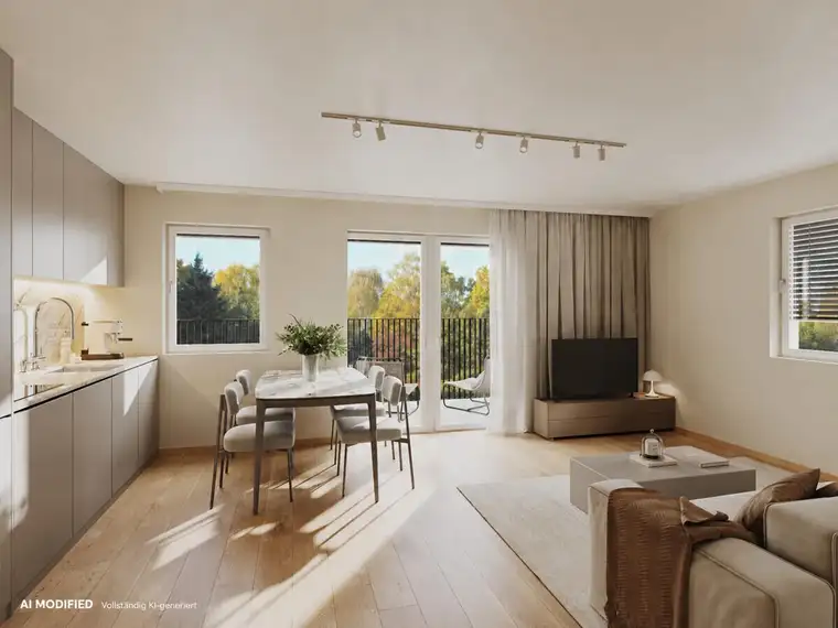 Moderne 2-Zimmer Wohnung mit sonnigem Balkon &amp; PKW-Stellplatz - provisionsfrei