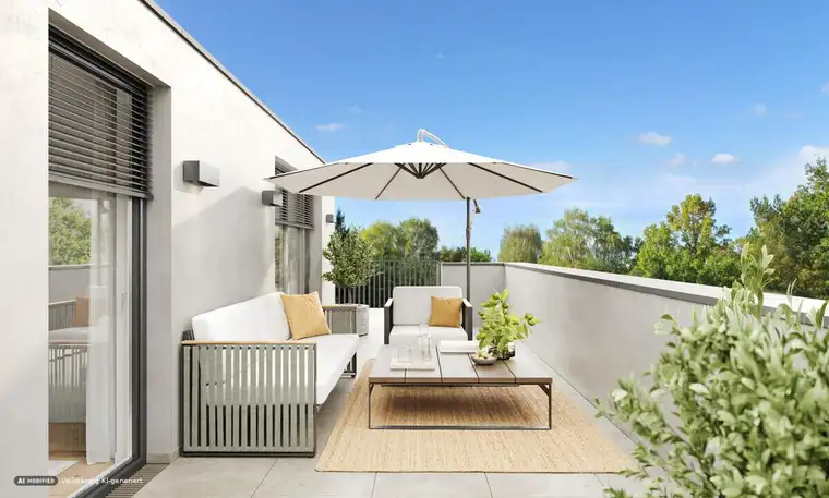 Sonnige 2-Zimmer-Dachgeschosswohnung mit Terrasse &amp; Carport - provisionsfrei