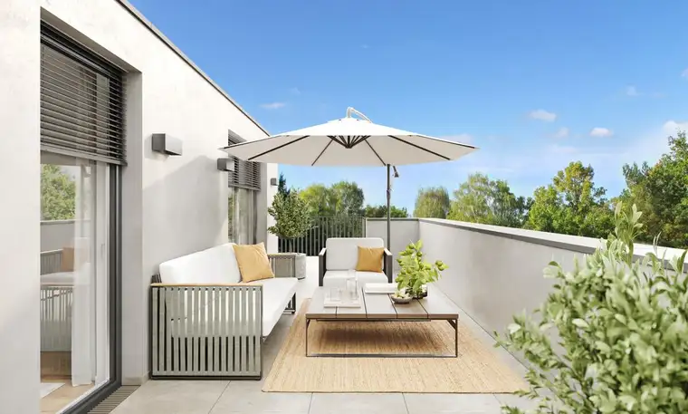 Sonnige 2-Zimmer-Dachgeschosswohnung mit Terrasse &amp; Carport - provisionsfrei