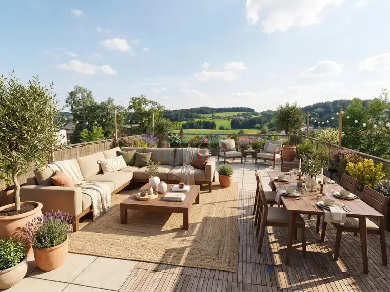 Saniertes Haus mit 2 Wohneinheiten, Doppelgarage, 80m² Dachterrasse &amp; Weitblick - Anleger &amp; Familien
