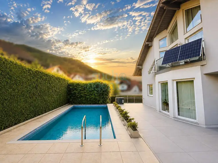 10 Minuten zum Traunsee! Luxuriöses Wohnen mit Wellness, Pool &amp; Traunsteinblick in Pinsdorf