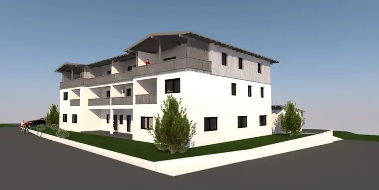 Neubau: 2-Zimmer-Wohnung m. Balkon nahe der Sbg. Landesgrenze in St. Pantaleon (2,5km v. St.Georgen)