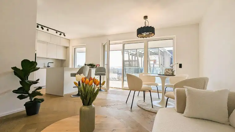 Provisionsfreier Neubau: Exklusive Wohnung mit großem Garten und tollem Ausblick