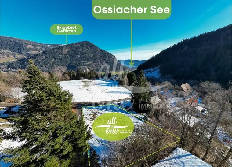 Sonniger Baugrund in erhöhter Lage mit Blick auf den Ossiacher See (Nahe Villach)