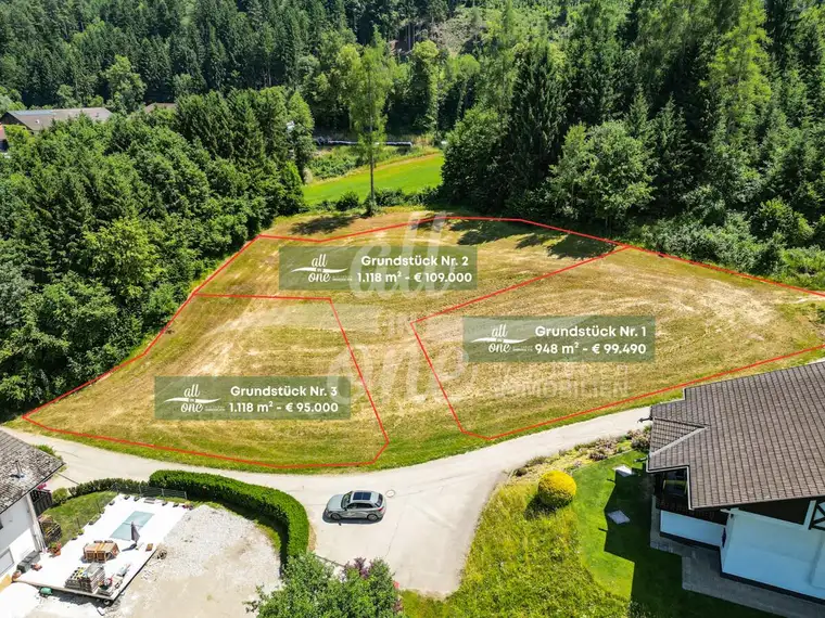 Baugrundstück in Moosburg - Ruhige Lage am Waldrand Nr 3