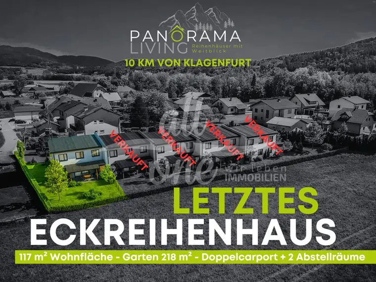 !!! LETZTES ECKREIHENHAUS !!! 10 KM von Klagenfurt: Hochwertige Neubau Reihenhäuser
