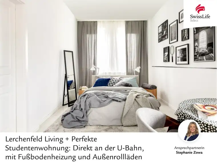+ Lerchenfeld Living + Perfekte Studentenwohnung: Direkt an der U-Bahn, mit Fußbodenheizung und Außenrollläden