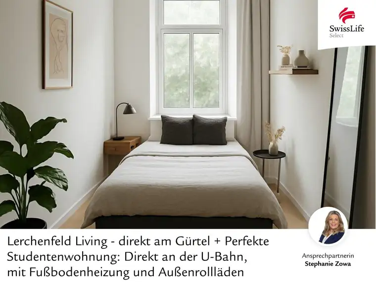 + Lerchenfeld Living - direkt am Gürtel + Perfekte Studentenwohnung: Direkt an der U-Bahn, mit Fußbodenheizung und Außenrollläden
