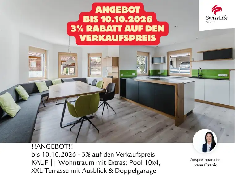 Wohntraum mit Extras: Pool 10x4, XXL-Terrasse mit Ausblick &amp; Doppelgarage