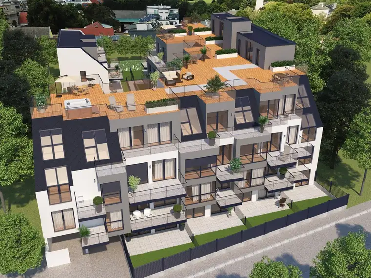 Rent 1-6 months all incl.! Penthouse Luxury with Skyline+Kahlenberg View &amp; 30sqm Roof Top Terrace! Garage! Air Condition!