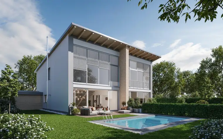 EIN JUWEL DER MODERNE - Moderne Doppelhaushälfte in Fels am Wagram - Erstbezug mit Garten, Terrasse &amp; Stellplätzen - Seezugang