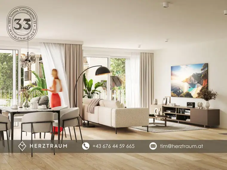 Exklusive Terrassenwohnung im Cottageviertel – 117 m² Wohnfläche in Toplage des 18. Bezirks