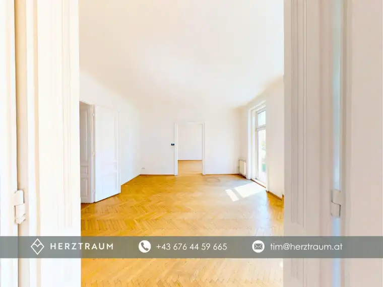 Altbaujuwel mit 117 m² &amp; Süd-Balkon – Helle, ruhige Wohnung mit Weitblick über Wien