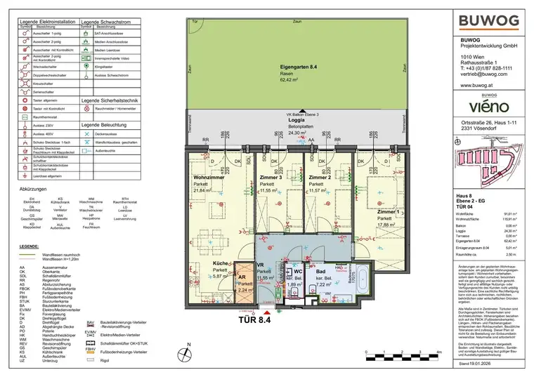 viéno - Gartentraum: Gemütliche 4-Zi-Wohnung in ERSTBEZUG ab 11/2026, provisionsfrei vom Bauträger