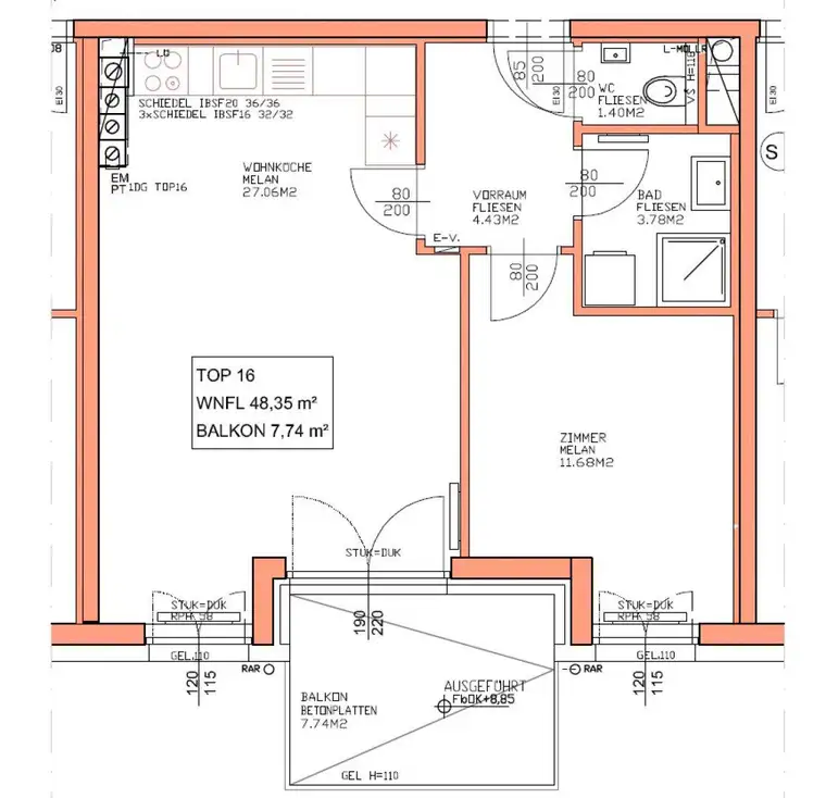 *** 2 Zimmer Mietwohnung in 2100 Korneuburg ***