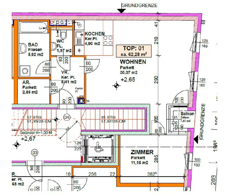 Gemütliche 2-Zimmer-Wohnung mit Balkon in Wolkersdorf