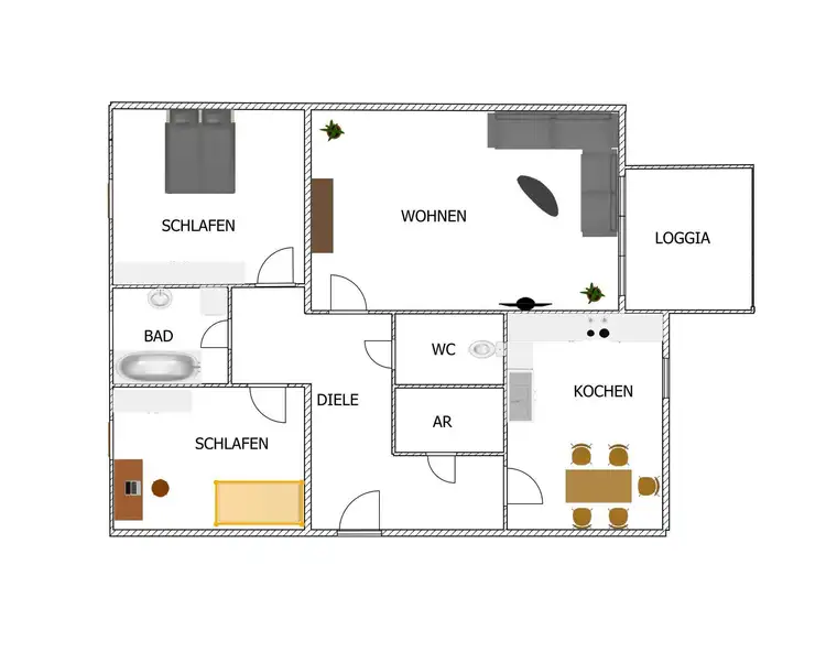 3-Zimmer-Wohnung in bevorzugter Lage mit Tiefgarage