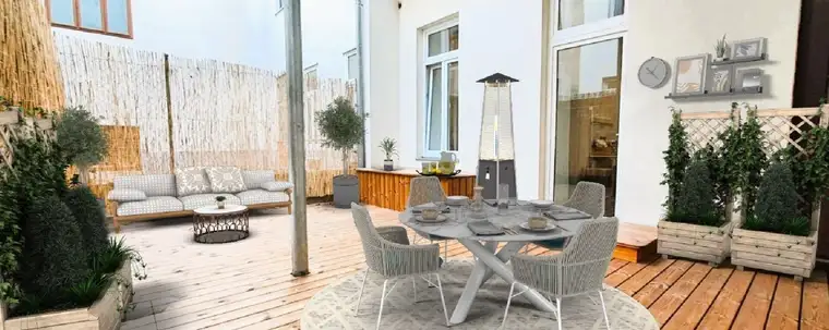 ***RENOVIERTE 2-ZIMMER-WOHNUNG MIT 25m2 TERRASSE!***