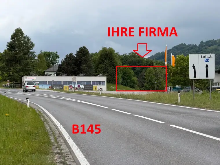 TOP: Betriebsgrundstück Gmunden/B145 – 2.184 m² | nur 228 €/m²