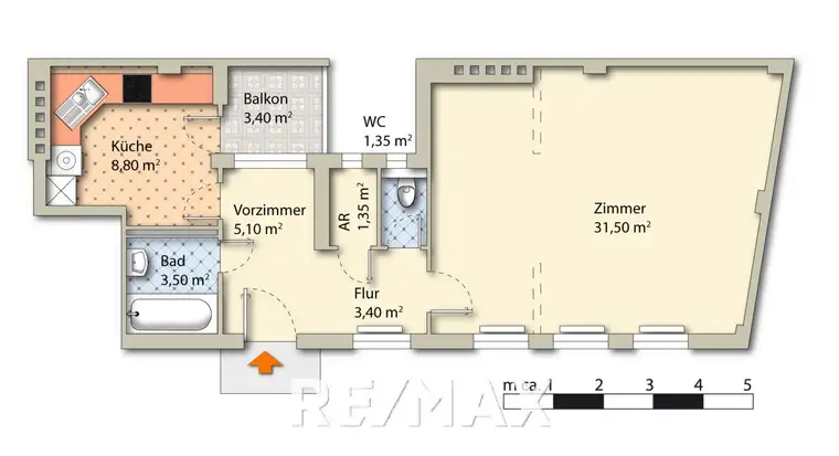 Anleger aufgepasst! Gute Rendite - 55 m² Miteigentum an Haus im 9. Wiener Bezirk
