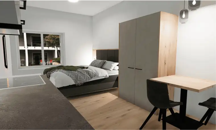 EXKLUSIVE GARCONNIERE MIT DESIGNKÜCHE, 4 STERN -SUPERIOR MÖBLIERUNG UND STILVOLLEM BAD