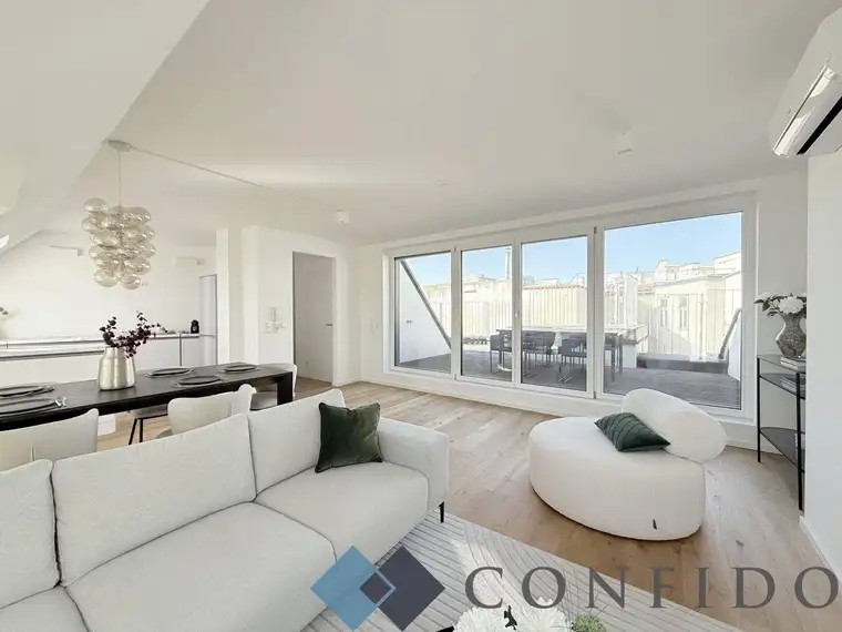 Provisionsfrei für den Käufer! Fernblick über Wien - Das Penthouse im 9. mit 60m² Terrassen und Garagenplatz!