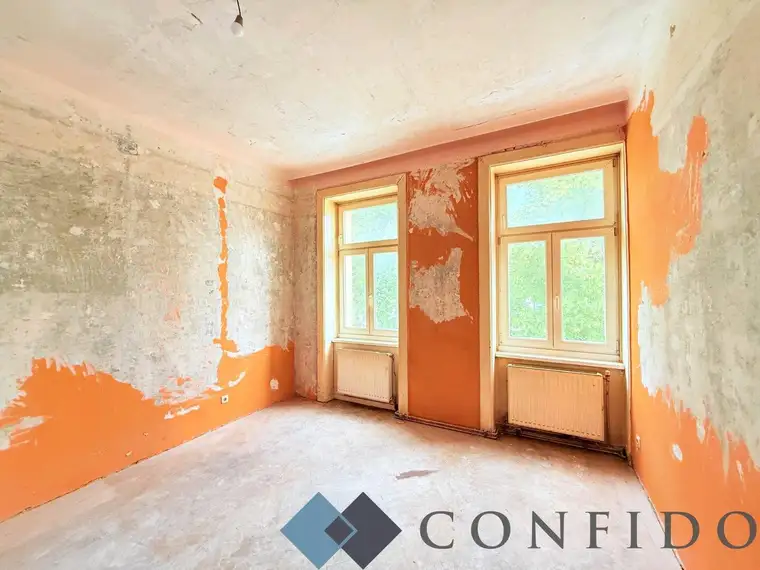 WOHNUNGSEIGENTUM AM STÖBERPLATZ - Sanierungsbedürftige 2 Zimmerwohnung mit Blick auf den Park!