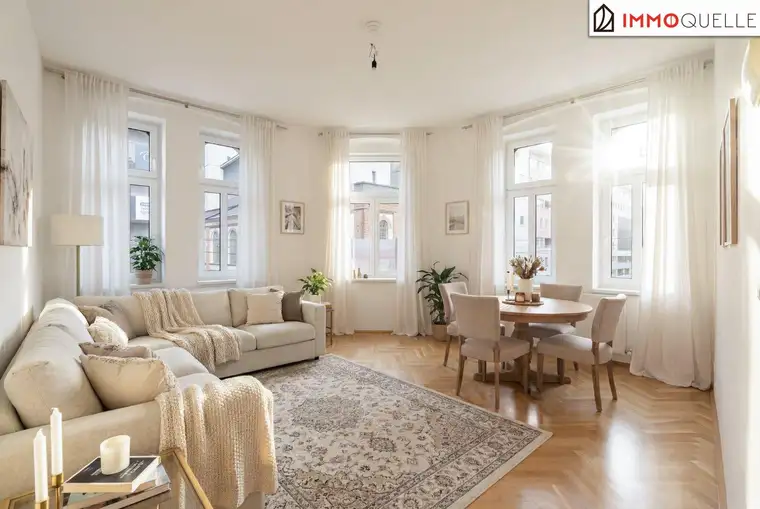 Wiener Charme zum Ankommen - Stilvolle 3-Zimmer-Wohnung im 2. Stock mit zentraler Raumaufteilung, sonniger Ausrichtung und individueller Gestaltungsmöglichkeit